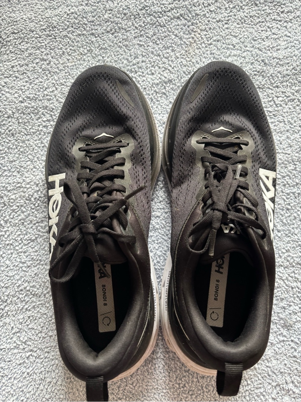 Hoka Women’s Bondi 8 Black Running Shoes - Picture 8 of 15